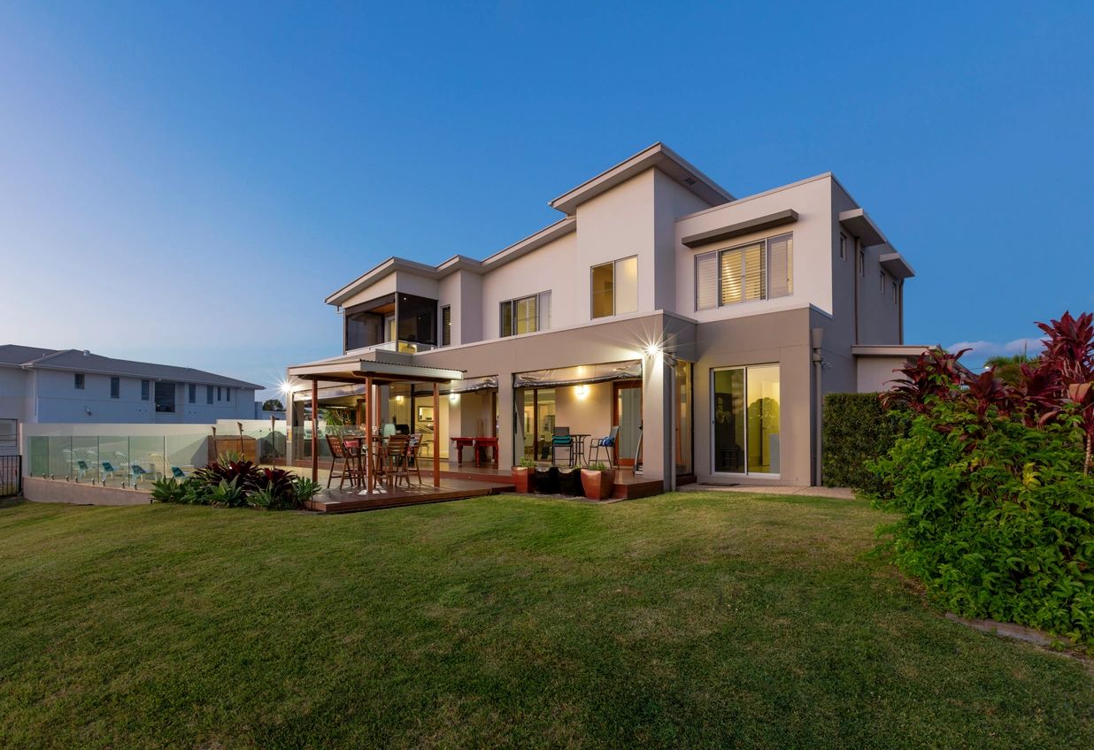 The outside of a home